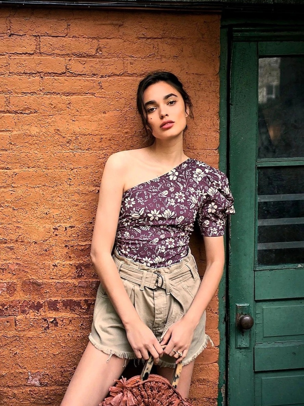 Free People Somethin' Bout You Bodysuit Floral Bodysuit cocoa